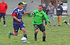 Gehider Garcia of Maidstone Market(left) about to get by Carlos Torres of Hampton FC