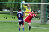Mathew Ramirez of Maidstone(#4) watching keeper,Corey DeRosa, jump over Daniel Londono of Tortorella Pools to punch the ball out of danger