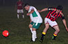 Miguel Bautista of FC Tuxpan(left) protecting the ball from Juan Villancencio of Cuenca FC