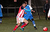 Jonathan Lizano of Bateman Painting(front) and Cristian Gonzalez of Tortorella Pools fighting for the ball