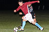 Ernesto Valverde of Maidstone Markert(front) about to dribble past Jose Almansa of Hampton FC