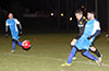 Rodolfo Marin of Tortorella Pools(front) and Andry Cruz of Hampton FC(rear) racing toward the ball