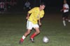 Gehider Garcia of Maidstone Market on the attack