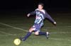 Antonio Padilla of Tuxpan rushing to stop the ball from going out