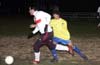 Carlos Cardenas of Bateman(front) out running Rafeal Godinho of Casual(rear)