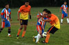 Cesar Correa of The Hideaway(left) and Luis Correa of Maidstone Market going for the ball