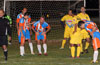 Tony Shoshi(#11) getting up after a groin pull which will mean his season is over