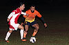 Gerber Garcia of Maidstone(rear) watching what Esteban Uchupaille of Tortorella will do