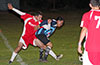 Jonathan Lizano of Bateman(right) holding off Daniel Salazar of Tortorella Pools