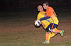 Antonio Padilla of Maidstone Market(right) running past Ivan Espinoza of FC Tuxpan