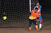 A shot that went by Mario Olaya of Maidstone(front) and Fabian Arias of The Hideaway