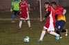 Cristian Duran of Tortorella Pools(front) waiting for the pass