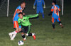 Oscar Reinoso of Hampton FC moving the ball out of his defensive half