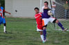 Olger Araya, The Hideaway keeper, holding the ball from David Rodriguez of Tortorella Pools