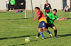 Nettie Sanchez of FC Tuxpan(front) protecting the ball from a Hampton FC defender