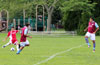 Eddie Lopez blasting the ball up the field in front of Carlos Torres(center) and Diego Marles(right) of Maidstone