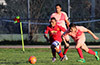 Pedro Cristobal of Sag Harbor(left) and Jonathan Chunchi of Maidstone Market racing toward the ball