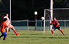 Justin Carpio of EH Soccer Fever(left) taking a shot at Alex Mesa of Maidstone Market
