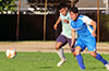 Eddie Lopez of Tortorella Pools(front) and Christian Neira of FC Tuxpan fighting for the ball