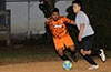Justin Carpio of East Hampton(right) about to run by Jose Morastitla of FC Tuxpan