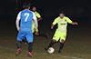 Mario Olaya blasting the ball up the field