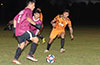 William Solis of East Hampton(rear-left) and Eddy Juarez of FC Tuxpan watching what Gustavo Gutama will do