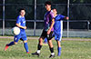 Jorge Naula of Maidstone Market(center) about to receive the ball
