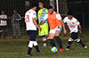 Gabriel Aroyo of Sag Harbor United about to clear the ball from his goalie box