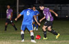 Danny Salazar of Maidstone Market(right) trying to dribble past the Tortorella Pools defense