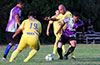 John Romero of Maidstone Market(right) being guarded by the FC Tuxpan defenders