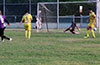 Malher Baldrich of Maidstone Market(left,#8) blasted the ball into the net