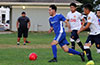 Stiven Orrego of Tortorella Pools just too fast for the Liga de Gulag defenders