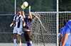 Alejandro Bolanos of Tortorella Pools grabbing the ball before Rafael Santos of Sag Harbor can head it