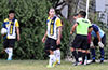 Maidstone Market(yellow) getting ready to take a indirect kick