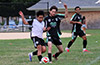 Danny Loja of Liga de Gulag(left) and Andrea Agula of Maidstone Market fighting for the ball